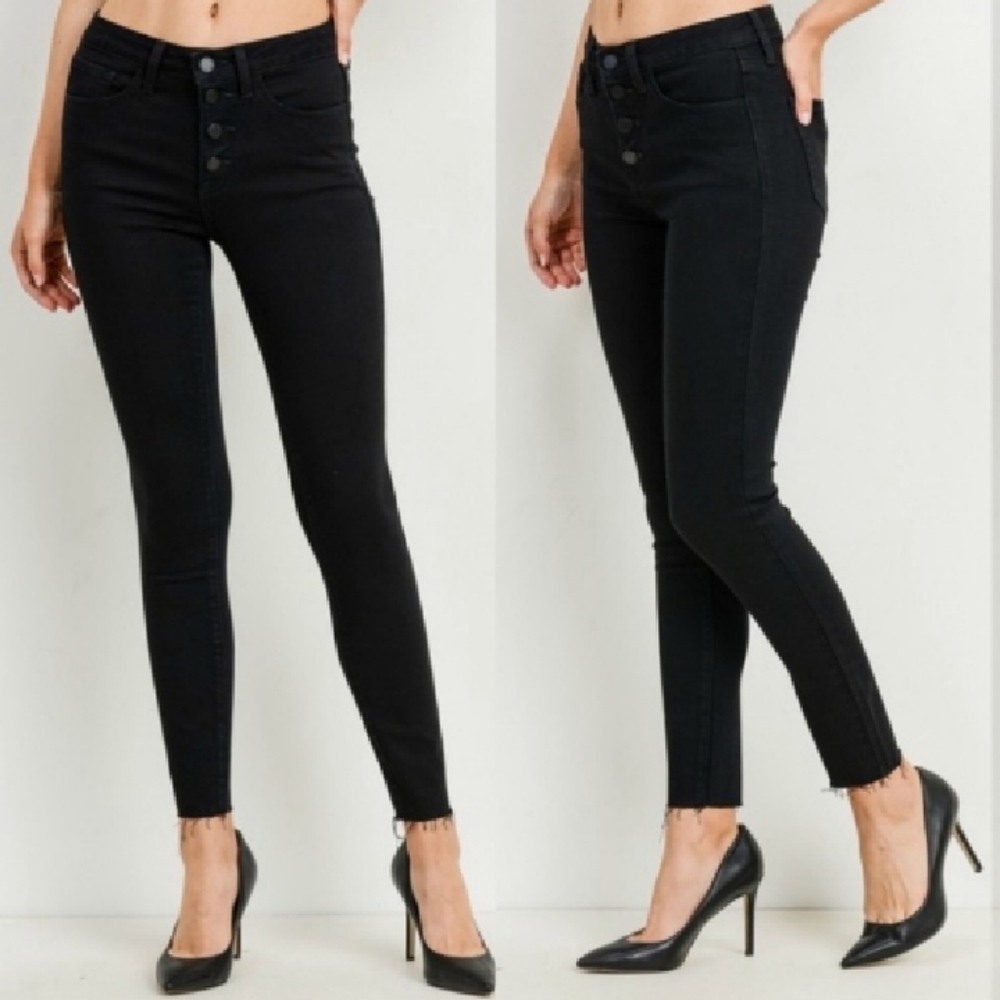 Just Black High-Rise Button Fly Jeans Sz